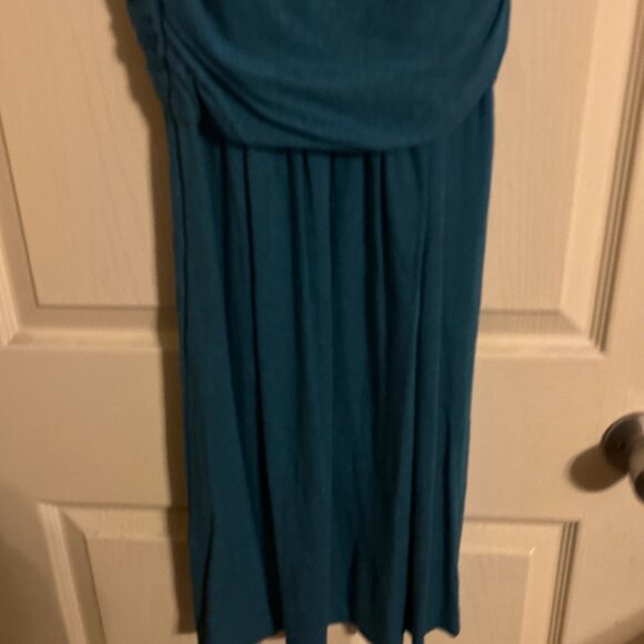 M.S.S.P Max Studio Specialty Products Greenblue Dress Size Large Long Preloved - Picture 10 of 11